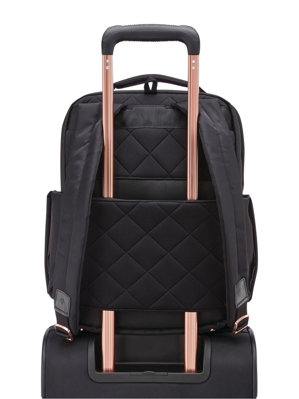 Samsonite Black Backpack with Rose Gold Hardware - Picture 5 of 8